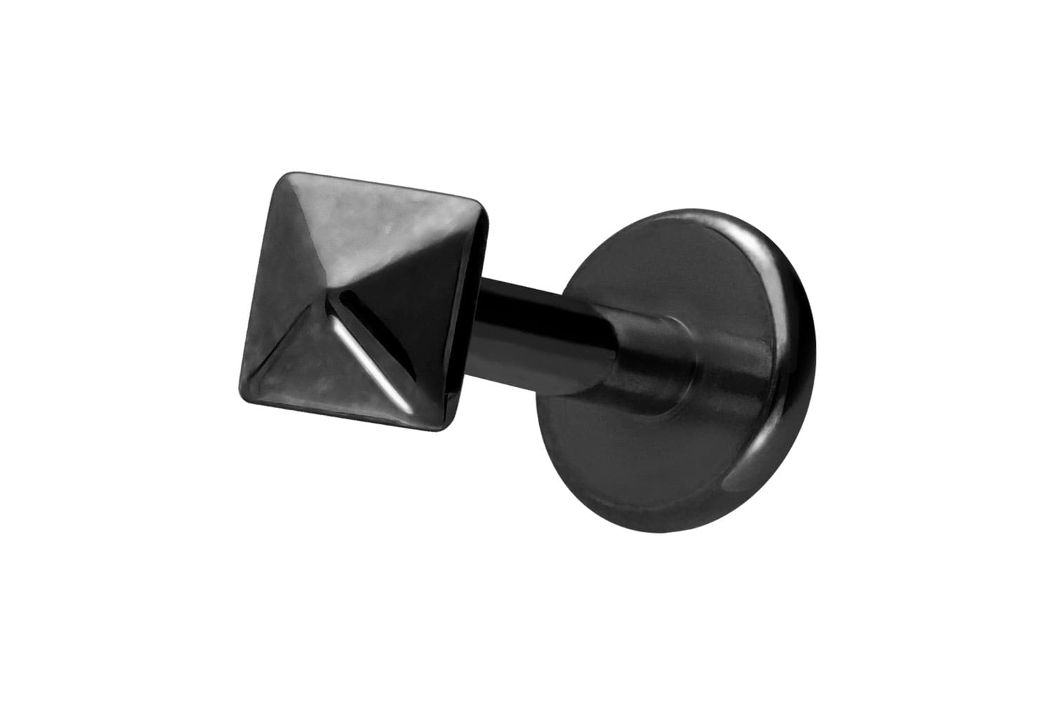 Titan Labret Piercing mit Innengewinde PYRAMIDE